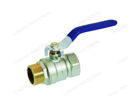 LSK-VL109 BRASS BALL VALVE (ZAWÓR) WITH STEEL HANDLE AND GLAND MALE/FEMALE							