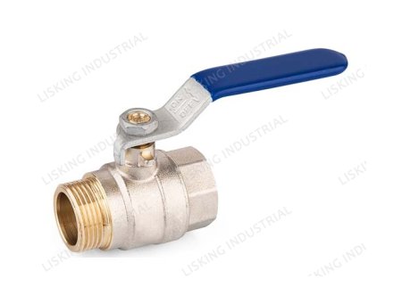 LSK-VL110 BRASS BALL VALVE (ROBINET A BOISSEAU SPHERIQUE LAITON) MALE/FEMALE BLUE HANDLE PN25								