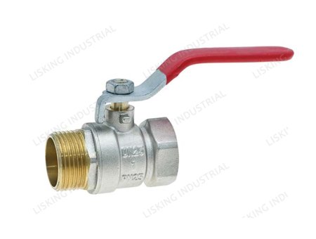LSK-VL103 BRASS BALL VALVE (ROBINET A BOISSEAU SPHERIQUE LAITON) MALE/FEMALE RED HANDLE PN25								