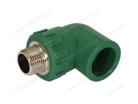Green PPR MALE ELBOW (COPPER THREAD)