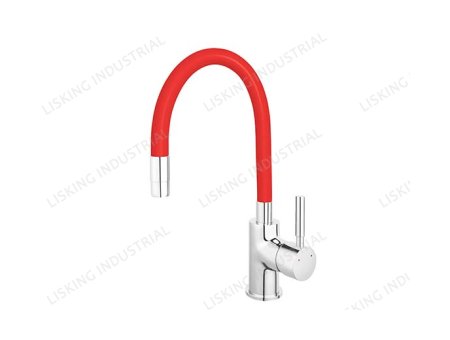 LSK-FU105 Sink Mixer with flexible spout, red			