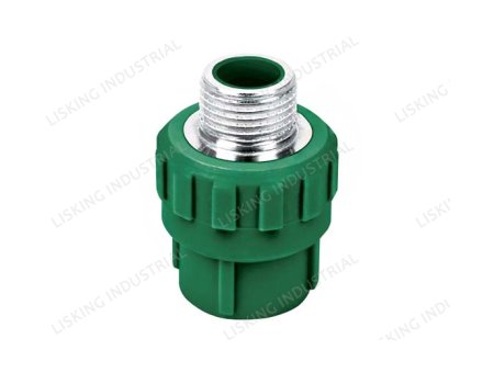 Green PPR MALE COUPLING (COPPER THREAD)